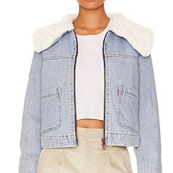 Levi’s Retro sherpa trucker denim jacket large NWT - Picture 6 of 13